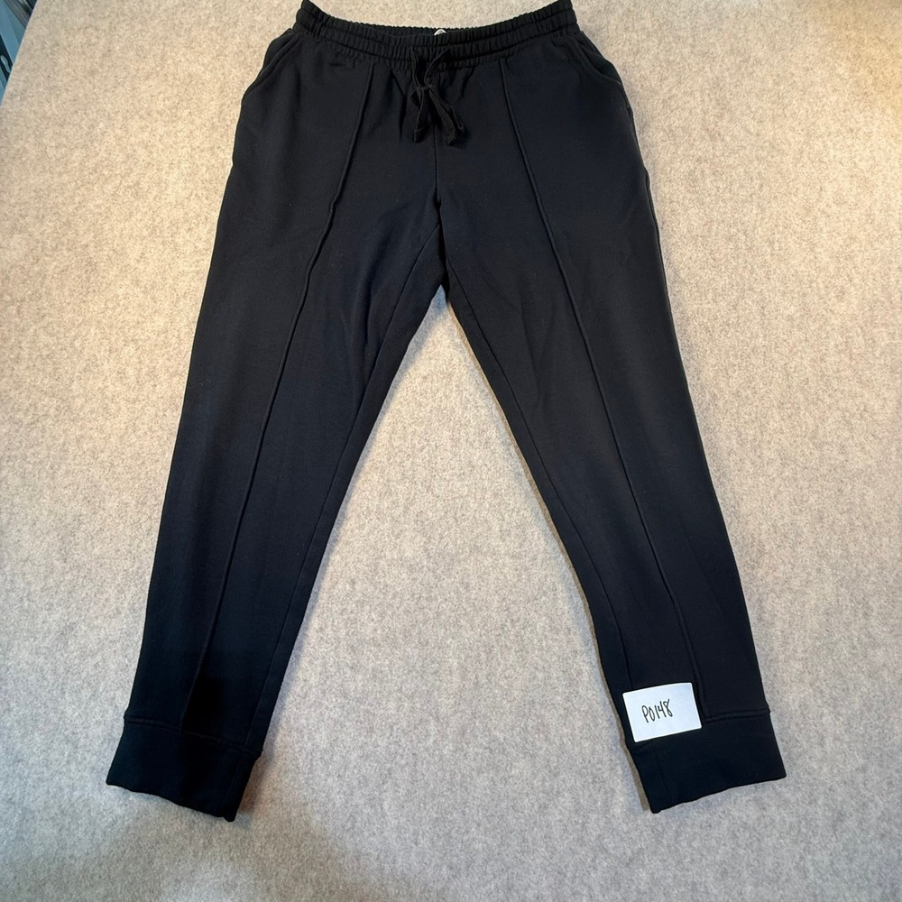 Haven Well Within Black Pintuck Jogger Pants Elastic‎ Drawstring Waist Small